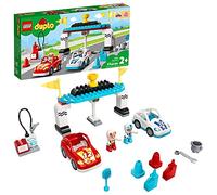 LEGO DUPLO Town Race Cars 10947 Cool Car-Race Building Toy; Imaginative, Developmental Playset for Toddlers and Kids; New 2021 (44 Pieces)