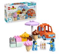 LEGO Duplo Visite chez Le Marchand de Glace avec Bluey - Jouet Educatif avec Voiture, Stand de Glaces & 2 Figurines Dont Papa Bandit - Motricité Fine - Cadeau pour Fille ou Garçon dès 2 Ans 10458