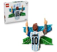 LEGO Editions Lionel Messi - La Célébration - Jeu de Construction DIY pour Ado dès 14 ans - Tableau Mural 3D - Décoration Chambre d'Enfant - Cadeau Foot pour Garçon, Fille ou Adulte Fan de Sport 43018