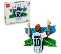 LEGO Editions Lionel Messi - La Célébration - Jeu de Construction DIY pour Ado dès 14 ans - Tableau Mural 3D - Décoration Chambre d'Enfant - Cadeau Foot pour Garçon, Fille ou Adulte Fan de Sport 43018