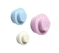 Room Copenhagen Ensemble de cintres muraux Lego – Blanc, Bleu clair, Rose – Petit/Moyen/Grand