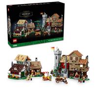 LEGO Ensemble de construction carré de ville médiévale pour adultes - Décoration de bureau ou d'étagère pour hommes et femmes, à partir de 18 ans - Avec 8 figurines médiévales - Cadeau pour les