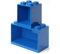 Room Copenhagen Étagère 41171731 – 2 pièces superposables en forme de brique LEGO Bleu