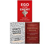 L'ego est l'ennemi, Growth Hacker Marketing, Vendeur éternel par Ryan Holiday Collection 3 livres