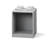 LEGO Étagère en brique à 4 boutons - Boîte de rangement empilable LEGO - Organisateur de bureau - Boîte de rangement pour jouets, livres et plus - Décoration d'intérieur - 159 x 161 x 47 mm