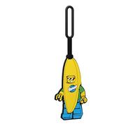 LEGO Étiquette de bagage en silicone pour voyage, valise, sac à dos, sac de plage d'été - Banana Guy (53057), surface inscriptible au dos pour identification mesure environ 16,5 cm