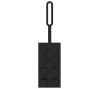 LEGO Étiquette de sac en silicone 53654, 2 x 4, Noir (IQ)