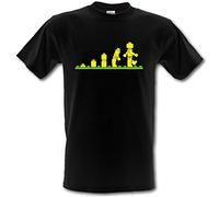 LEGO EVOLUTION HOMME Darwin Funny Slogan Heavy Duty T-shirt en coton Toutes les tailles Petit - XXL, Noir , M