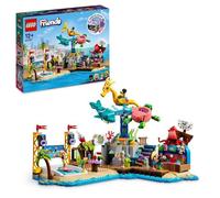 LEGO Set Friends Parc d'attractions plage — manège & machine à vagues, figurines incluses