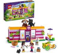LEGO Jouet 41699 Friends – Café d'Adoption des Animaux mini-poupées Olivia & Priyanka chien et chat