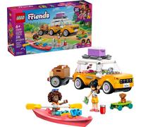LEGO Friends Aventure avec des amis - Jouet voiture avec remorque, 2 mini-poupées, figurine de chiot, kayak et accessoires, skateboard et patins à roulettes inclus - Set pour fille à partir de 6 ans -