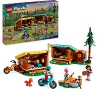LEGO Friends Cabanes confortables dans un camp d'aventure, set de jeu pour jeux de rôle en pleine nature, jouet pour enfants à partir de 7 ans avec 3 figurines et un renard, jouet de camping 42624