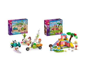 LEGO Friends Chiens de Surf + Sets de Terrain de Jeu pour Cochon d'Inde Jouet de Construction pour Filles de 6 Ans et Plus 42641 + 42640