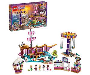 LEGO Friends Heartlake City Amusement Pier 41375 Toy Rollercoaster Building Kit with Mini Dolls and Toy Dolphin, Build and Play Set includes Toy Carousel, Ticket Kiosk and more, New 2019 (1251 Pieces)
