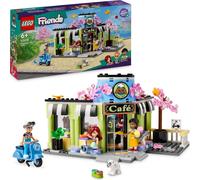 LEGO Friends Heartlake City Café, jouet pour enfants, boulangerie jouet, idée de cadeau pour filles et garçons à partir de 6 ans, set avec 3 figurines et figurine de chien 42618