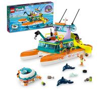 LEGO 41734 Friends Le Bateau de Sauvetage en Mer, Jouet avec Figurines de Dauphins et sous-Marin, Jeu Éco Éducatif, Cadeau avec Animaux pour Enfants, Filles et Garçons Dès 7 Ans à Noël