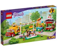 LEGO® 41701 Friends Le Marché de Street Food, avec Jouet Camion Tacos et Bar à Jus, Idée de Cadeau Créatif pour Enfants +6 ans