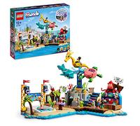 LEGO Friends Le Parc d’Attractions à la Plage - Jouet de Construction avec Manège et Machine à Vagues - Inclut Figurines de Dauphin, Tortue, Hippocampe - Idée cadeau Ado Garçons et Filles 12 Ans 41737