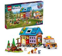 LEGO Friends Mobile Tiny House 41735, Juego de casa de muñecas con Apertura de Campamento en el Bosque con Coche de Juguete, Mini muñecas Leo y Liann, Idea de Regalo para niños 7 Plus