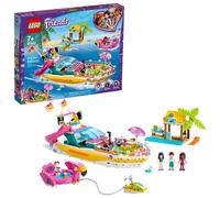 Lego Friends Party Boat 41433, y compris les amis LEGO Emma Andrea et Ethan Mini-Doll Figures Beach Store et Flamingo Party Boat Great Summer Toy