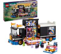 LEGO Friends Pop Star Concert Bus, jouet musical à construire pour les enfants de 8 ans, avec véhicule et 4 minidolls, idée cadeau pour les enfants, pour les filles et les garçons, 42619