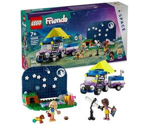 Lego Friends Stargazing 42603 Jouet d'aventure en véhicule de Camping Comprenant 2 Mini-poupées, Une remorque de Camping, Un télescope et Une Figurine de Chien, idée Cadeau pour Filles, garçons et