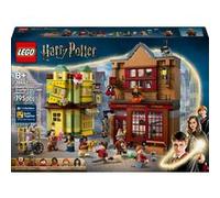 LEGO Harry Potter Magasin d'Accessoires de Quidditch et Marchand de Glaces - Jeu de Construction - 2 Boutiques du Chemin de Traverse, 6 Minifigurines & Nimbus 2000 - Cadeau Garçon ou Fille 8 Ans 76452