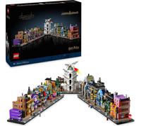 LEGO Harry Potter Magical Shops on the Diagonal Street, ensemble pour adultes avec 12 minifigures, lieux cultes à construire, y compris la banque Gringotts, idée cadeau pour hommes et femmes, 76444