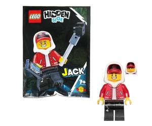 Lego Hidden Side Minifigure - Jack Davids (Red Jacket, Backwards Cap and Dual Faces) with Ghost Smartphone 70437
