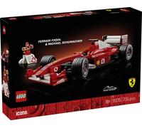 LEGO Icons Ferrari F2004 et Michael Schumacher - Maquette de Voiture F1 Adulte - Décoration - Moteur V10 & Minifigurine Collector de Pilote - Cadeau Formule 1 DIY pour Fans de Sport Automobile 11375
