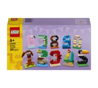 LEGO® ICONS™ 40807 Chiffres d'anniversaire Déco d'animaux accessoire de tarte cadeau de développement pour les enfants