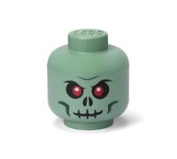 LEGO Iconic Tête de rangement Petite boîte de rangement empilable 2,0 L, vert sable, squelette vert