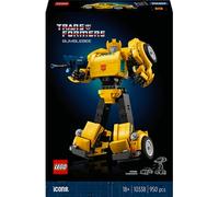 LEGO Icons Set Bumblebee 10338 - Transformers, figurine robot pour adultes, modèle collectible