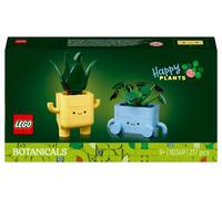 LEGO Botanicals Petites Plantes Souriantes - Kit de Loisirs créatifs pour Enfants - 2 Plantes artificielles, Pots de Fleurs Jaune et Bleu & Visages enjoués - Cadeau Nature pour Fille dès 9 Ans 10349