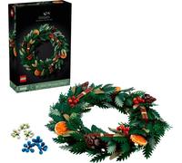 LEGO Icons Couronne de Noël, décoration d'hiver à suspendre, décoration de table de Noël, projet de construction attentif, faire soi-même une couronne de l'Avent et une couronne de porte, cadeaux de N