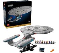 LEGO Icons Star Trek: U.S.S. Enterprise NCC-1701-D - Set Adulte - Maquette & Décoration - 2 Mini-Navettes, Fonction Séparation & 9 Minifigurines Dont Jean-Luc Picard & William Riker - Cadeau 10356