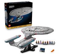 LEGO Icons Star Trek: U.S.S. Enterprise NCC-1701-D - Set Adulte - Maquette & Décoration - 2 Mini-Navettes, Fonction Séparation & 9 Minifigurines Dont Jean-Luc Picard & William Riker - Cadeau 10356