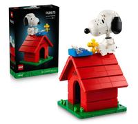 LEGO Ideas Peanuts : La Niche de Snoopy - Maquette pour Adulte - Kit avec Figurines de Snoopy Le Chien & Woodstock l'Oiseau - Décoration DIY pour Bureau ou Étagère - Cadeau pour Fans de BD 21368