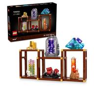 LEGO Ideas Collection de Minéraux - Set de Construction pour Adulte - Maquettes de Cristaux Dont Améthyste, Fluorite & Quartz Mandarine - Décoration Intérieure DIY avec 3 Supports - Idée Cadeau 21362