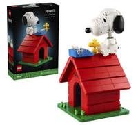 LEGO Ideas Peanuts : La Niche de Snoopy - Maquette pour Adulte - Kit avec Figurines de Snoopy Le Chien & Woodstock l'Oiseau - Décoration DIY pour Bureau ou Étagère - Cadeau pour Fans de BD 21368