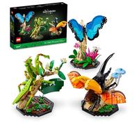 LEGO Ideas The Insect Collection 21342 Cadeau amusant pour les amateurs de la nature avec papillon Morpho bleu grandeur nature, Hercules Beetle et Mantis chinoises, ensemble de construction d'insectes