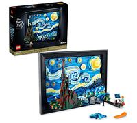 LEGO Ideas Vincent Van Gogh The Starry Night 21333 Blocs de construction - Décoration murale 3D unique pour la maison ou la table avec figurine d'artiste, ensemble d'artisanat créatif pour adultes
