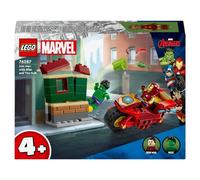 LEGO Set de construction 76287 Iron Man avec une moto et Hulk – Marvel, véhicule & minifigurines