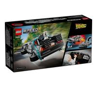 LEGO Speed Champions La Machine à Remonter Le Temps de Retour vers Le Futur - Jouet Voiture - Maquette avec Minifigurines de Doc Brown & Marty McFly - Cadeau pour Garçon, Fille & Fans dès 9 Ans 77256