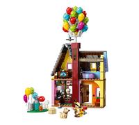 LEGO Jouet Disney 43217 La maison de «Là‑haut» – Figurines Carl, Russell et Doug – Ballons