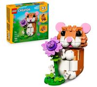 LEGO Creator 3-en-1 31376 L’Adorable Hamster et la Fleur - Jouet de Construction dès 7 ans