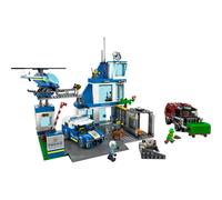 LEGO® City - Le commissariat de police Set avec Jouets Camion de Poubelle et Hélicoptère - 60316