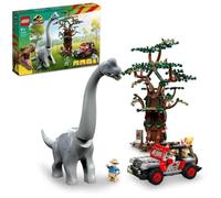 LEGO® Jurassic Park 76960 La Découverte du Brachiosaure, Jouet avec Figurine de Dinosaure et Voiture