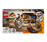 LEGO® 76945 Jurassic World La Poursuite en Moto de l’Atrociraptor, Dinosaures, 2 Bébés Dinos et Minifigurines