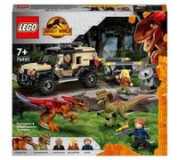 LEGO Set 76951 Jurassic World – Transport Pyroraptor et Dilophosaurus, avec voiture, dès 7 ans